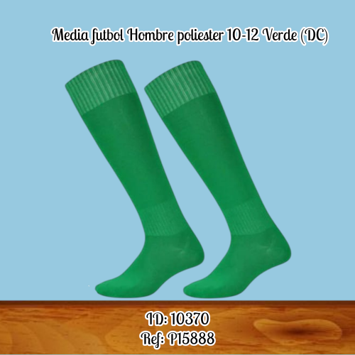 Media futbol Hombre poliester 10-12 Verde (DC)