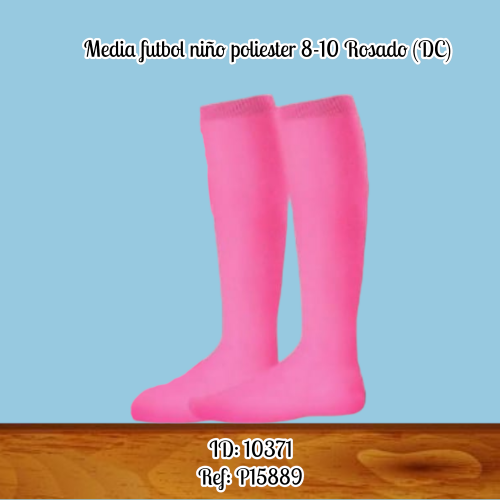 Media futbol niño poliester 8-10 Rosado (DC)