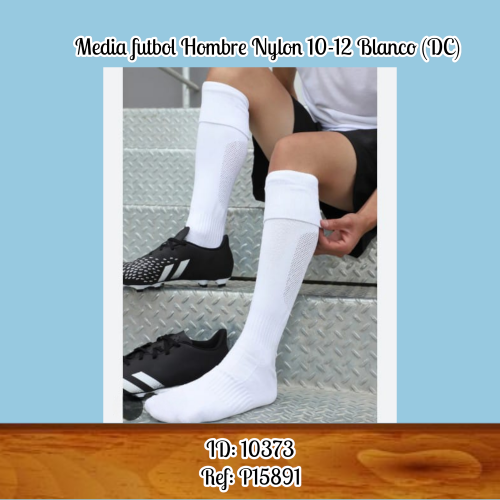 Media futbol Hombre Nylon 10-12 Blanco (DC)