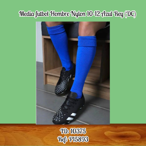 Media futbol Hombre Nylon 10-12 Azul Rey (DC)