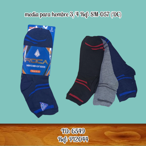 media para hombre 3/4 roca refSM-057 (DC)