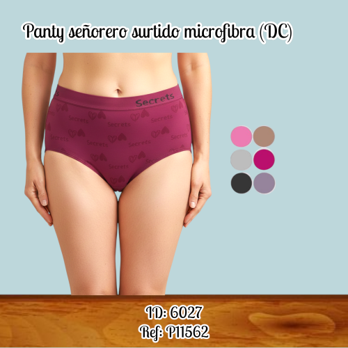 Panty señorero secrets surtido microfibra (DC)
