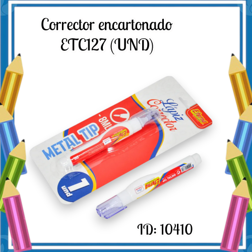Corrector encartonado ETC127 (UND)