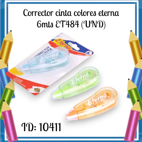Corrector cinta colores eterna 6mts   ET484 (UND)