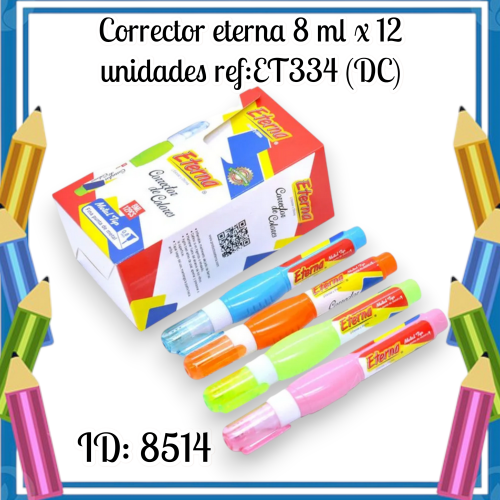 Corrector eterna 8 ml x 12 unidades ref:ET334 (DC)