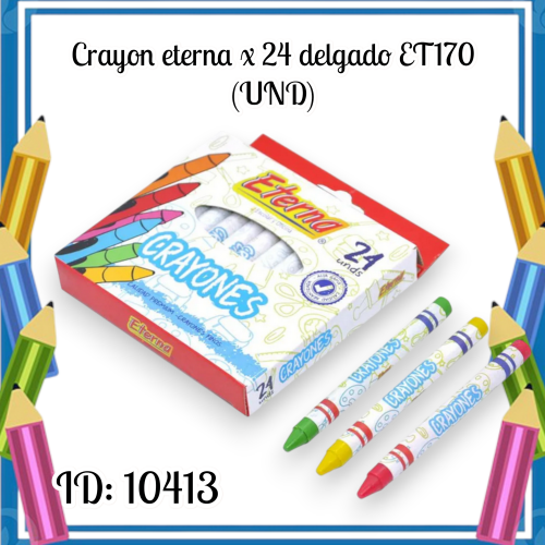Crayon eterna x 24 delgado   ET170 (UND)