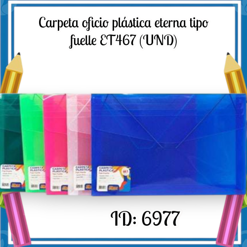 Carpeta oficio plástica eterna tipo fuelle ET467 (UND)