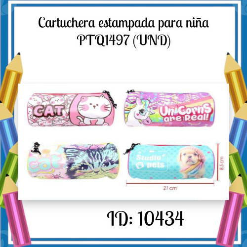 Cartuchera estampada para niña   PTQ1497 (UND)