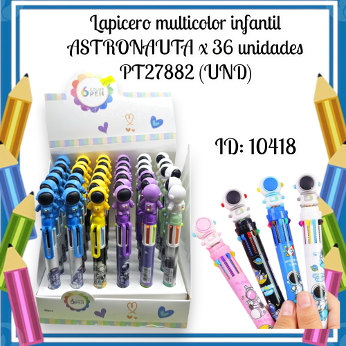 Lapicero multicolor infantil x 36 unidades  PT27882 (UND)