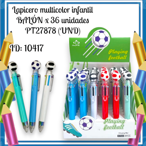 Lapicero multicolor infantil x 36 unidades  PT27878 (UND)