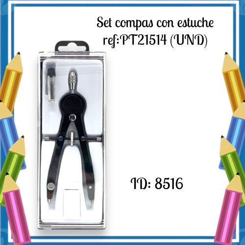 Set compas con estuche ref:PT21514 (UND)