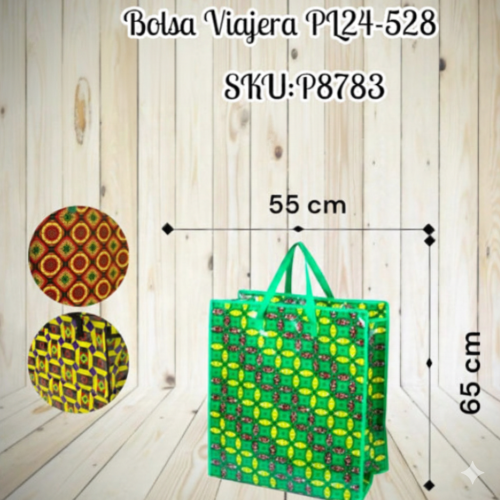 Bolsa viajera 55 x 65 cm estampados surtidos PL24-528 (UND)