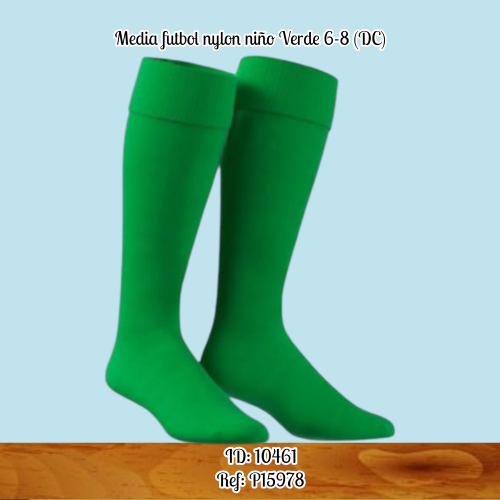 Media futbol nylon niño Verde 6-8 (DC)