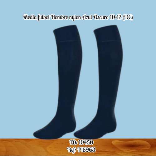 Media futbol Hombre nylon Azul Oscuro 10-12 (DC)