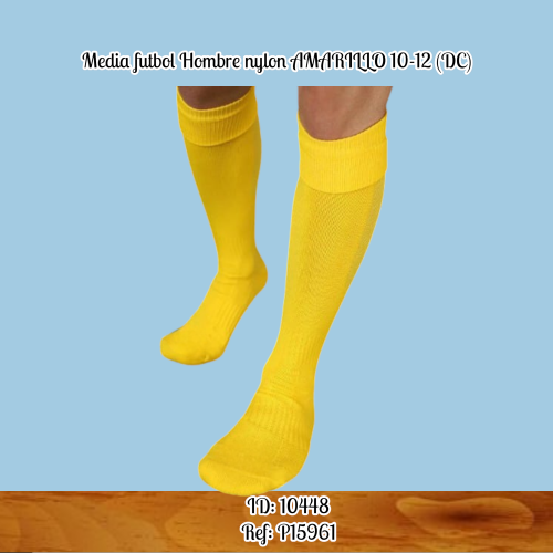 Media futbol Hombre nylon AMARILLO 10-12 (DC)