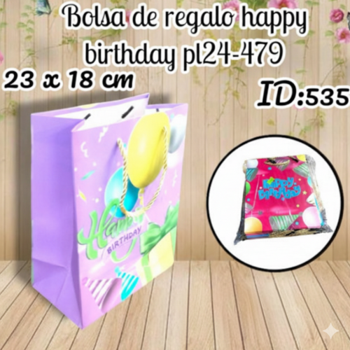 Bolsa de regalo happy birthday PL24-479 (DC)