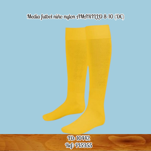 Media futbol niño nylon AMARILLO 8-10 (DC)