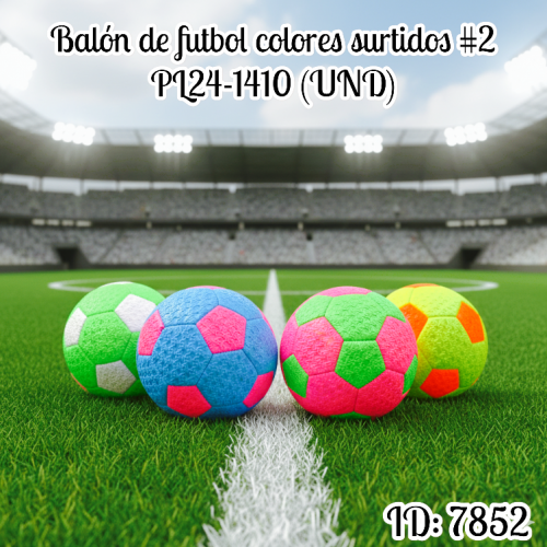 Balón de futbol colores surtidos #2  PL24-1410 (UND)