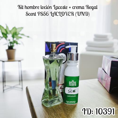 Kit hombre loción Lacoste + crema Regal Scent PS56 Lacoste (UND)