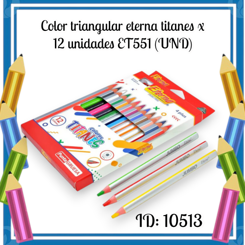 Color triangular eterna titanes x 12 unidades ET551 (UND)
