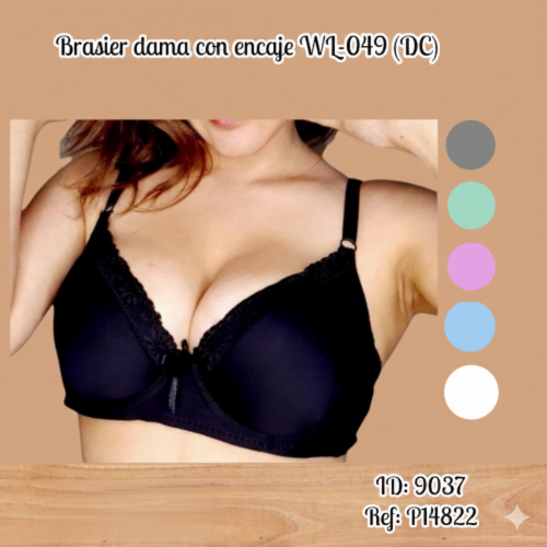 Brasier dama con encaje copa B WL-049 (DC) NETO