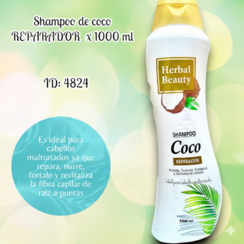 Shampoo de coco REPARADOR x 1000 ml (UND)