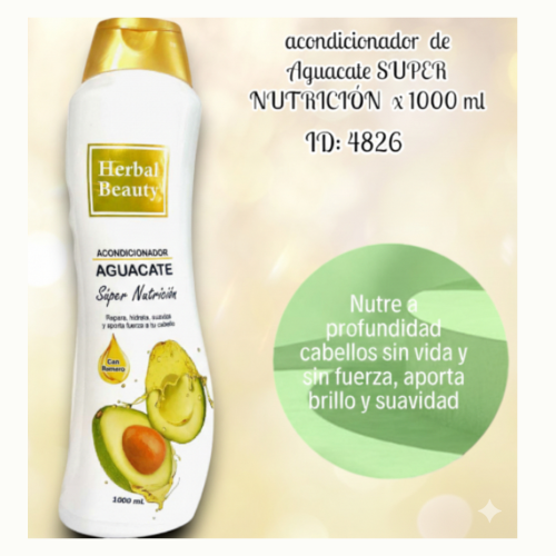 Acondicionador aguacate SUPER NUTRICIÓN x 1000 ml (UND)