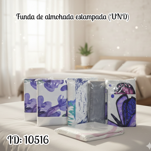 Funda de almohada estampada  (UND)