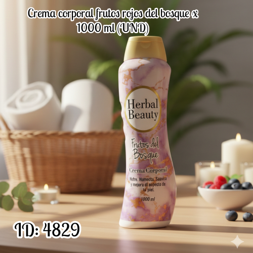 Crema corporal frutos rojos del bosque x 1000 ml (UND)