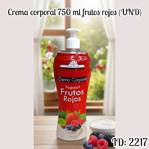 Crema corporal 750 ml frutos rojos (UND)