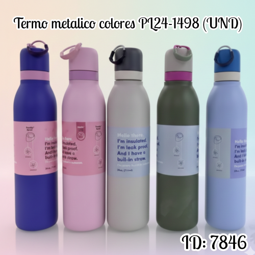 Termo metalico colores  PL24-1498 (UND)
