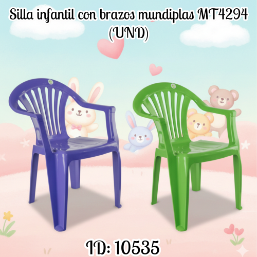 Silla infantil con brazos mundiplas MT4294 (UND)