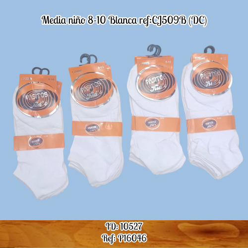 Media niño 8-10 Blanca ref:CJ509B (DC)