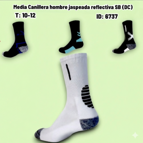 Media Canillera hombre jaspeada reflectiva SB (DC)