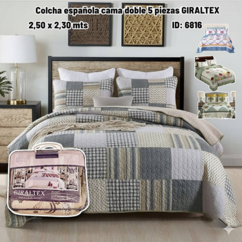 Colcha española cama doble 5 piezas GIRALTEX VERSALLES