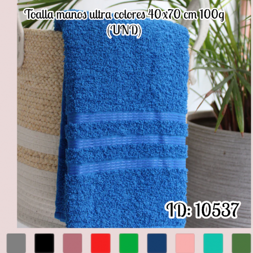 Toalla manos ultra colores 40x70 cm 100g (UND)