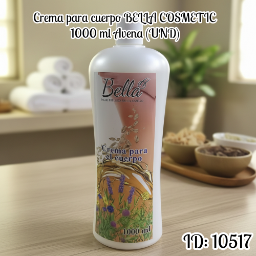 Crema para cuerpo BELLA COSMETIC 1000 ml Avena (UND)