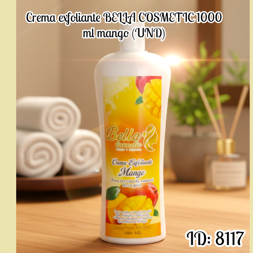 Crema exfoliante BELLA COSMETIC 1000 ml mango (UND)