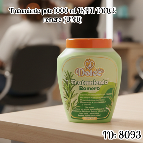 Tratamiento pote 1000 ml HAIR DOLCE romero (UND)