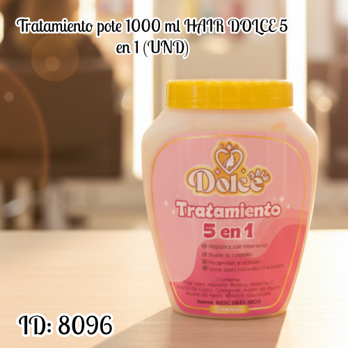 Tratamiento pote 1000 ml HAIR DOLCE 5 en 1 (UND)