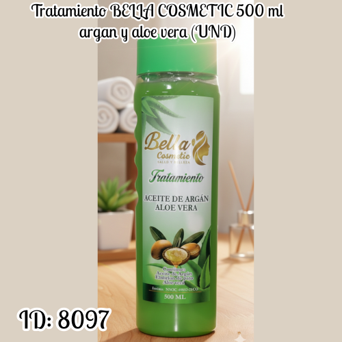Tratamiento BELLA COSMETIC 500 ml argan y aloe vera (UND)