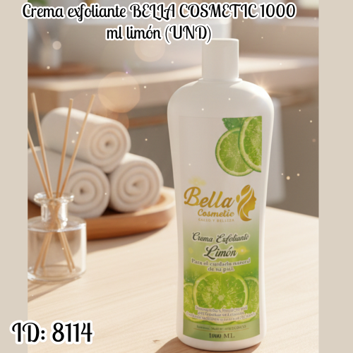 Crema exfoliante BELLA COSMETIC 1000 ml limón (UND)