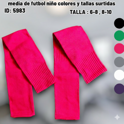 media de futbol niño colores y tallas surtidas (DC)