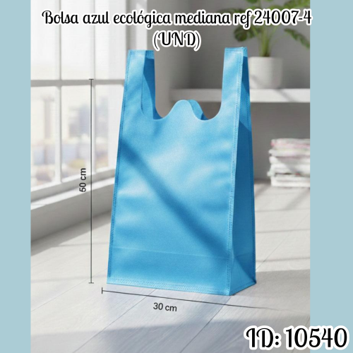 Bolsa azul ecológica mediana ref 24007-4 (UND)
