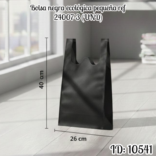 Bolsa negra ecológica pequeña ref 24007-3 (UND)