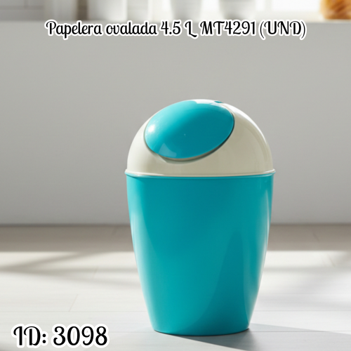 Papelera ovalada 4.5 L MT4291 (UND)