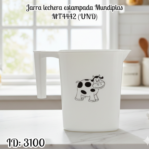 Jarra lechera estampada Mundiplas MT4442 (UND)