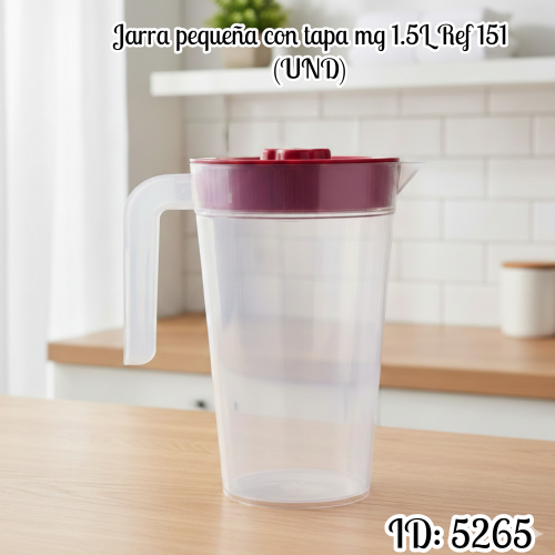 Jarra pequeña con tapa mg 1.5L Ref 151 (UND)