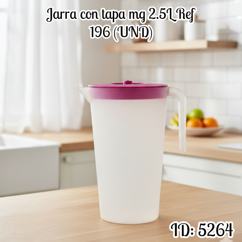 Jarra con tapa mg 2.5L Ref 196 (UND)