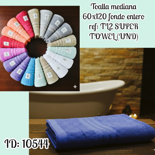 Toalla mediana 60x120 fondo entero ref: TL2 SUPER TOWEL (UND)